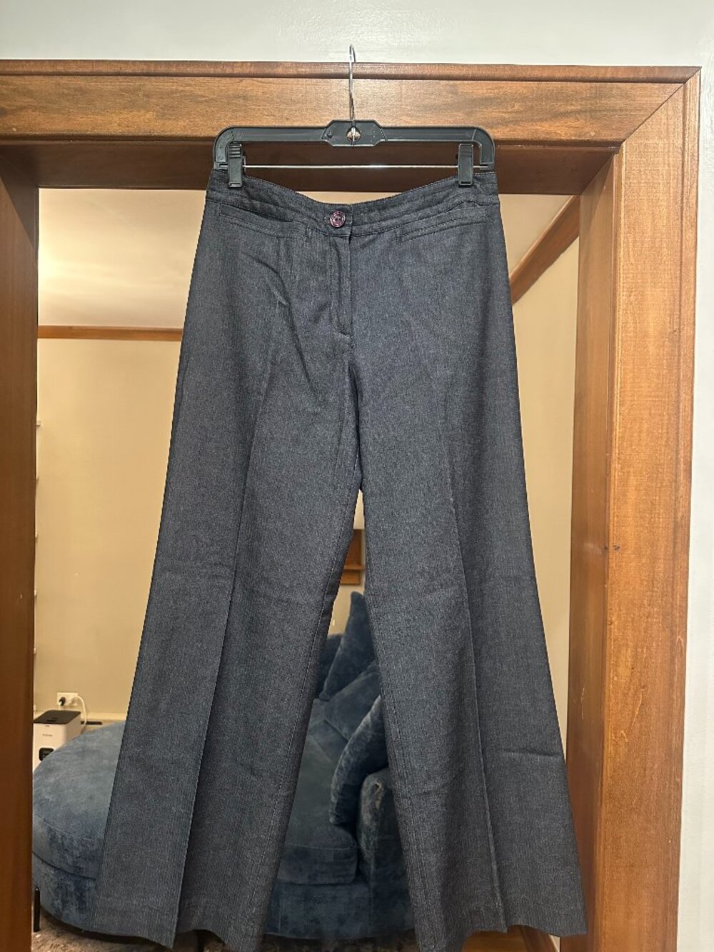 J.Jill Blue Work Pants, look like Jeans Wide-Leg, Size 6P